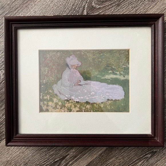 Art-A Woman Reading by Claude Monet 9x11 Frame - Picture 1 of 7